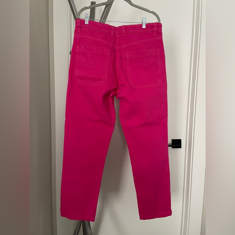 Zara Straight Fit Pink Denim Pants - Picture 3 of 5